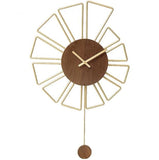 Wooden Designer Metal Golden Wall Clock