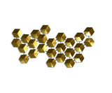 Ak Brass Golden Hexagon Geometric Design Metal Wall Art For Decoration Of Home
