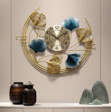 Golden Multi Color Round Petal Wall Clock