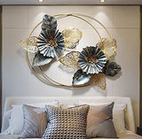 Double Ring Floral Framed Modern Artistic Designer Wall Art