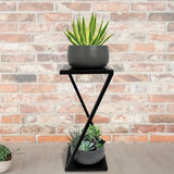 Illusionist Modern Metal Black Powder Coated For Home Decor Metal Planter