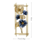 Golden Vertical Modern Iron Wall Clock Set For Home Decor